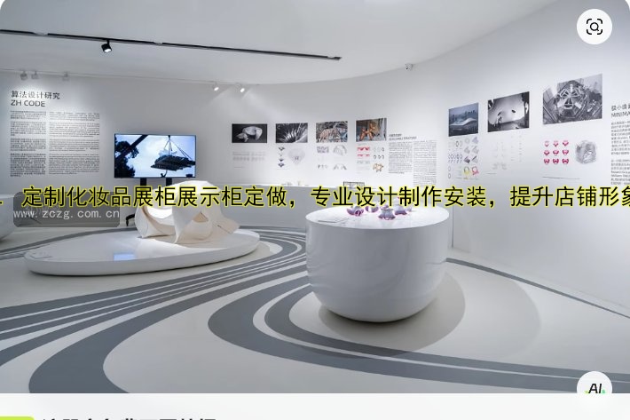 1. 定制化妆品展柜展示柜定做,专业设计制作安装,提升店铺形象
