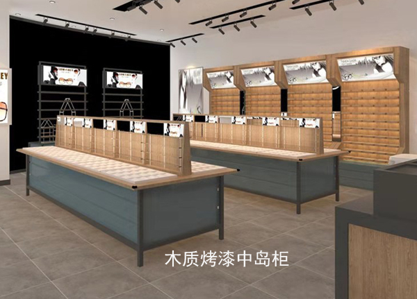 眼镜展柜需要注意颜色、结构 、材料的使用