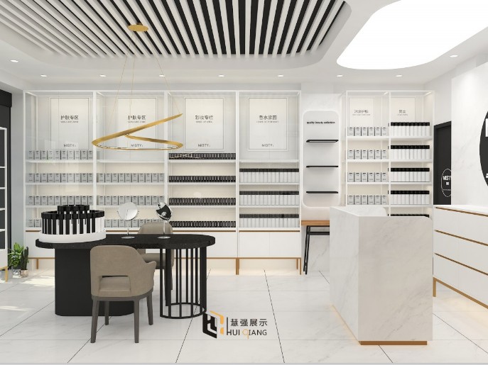 对于化妆品展示柜色彩的选择