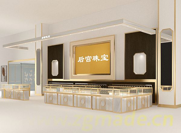 玻璃珠宝展柜造型的对比与协调 (玻璃陈列柜造型的比较与协调)
