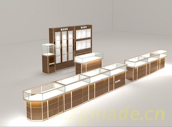 玻璃珠宝展柜造型的重复与韵律 (玻璃陈列柜造型的重复和节奏)
