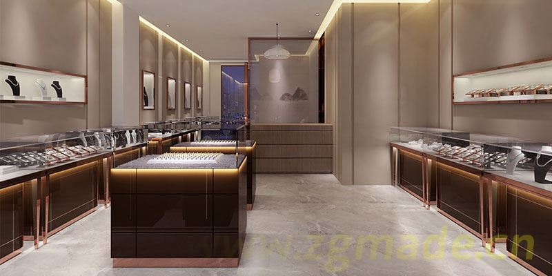 优质的珠宝展示柜台“4”要素 (“4”元素的高品质珠宝展示柜)