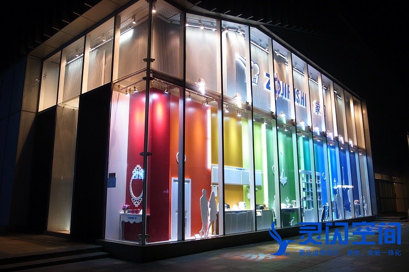 品牌形象橱窗墙展示道具定制