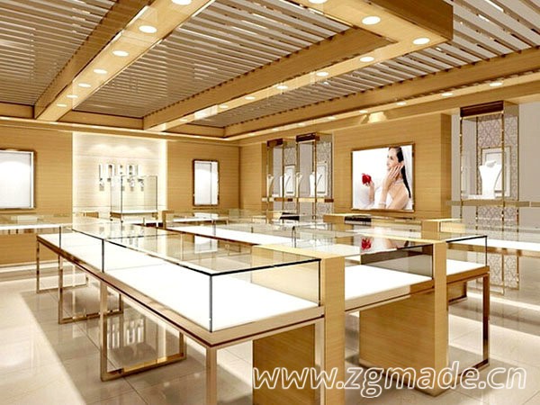完美的展示方案+完美的珠宝展柜=销量 (高端珠宝展示柜效果图)