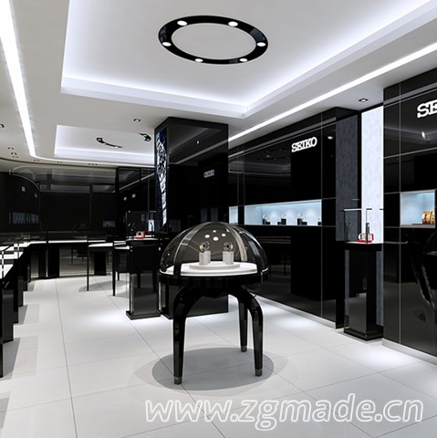 关于水晶珠宝展柜的颜色及灯光如何设计 (水晶展示柜)