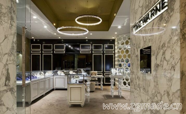 关于珠宝展示柜台制作时的材质环保考虑因素！ (珠宝柜台玻璃材质)