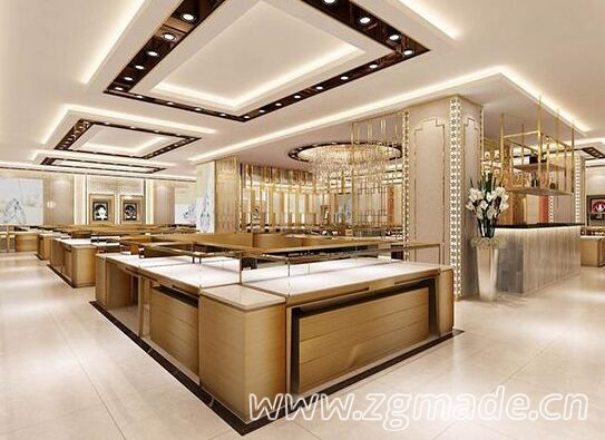 分析珠宝展柜的常见摆放方式 ()